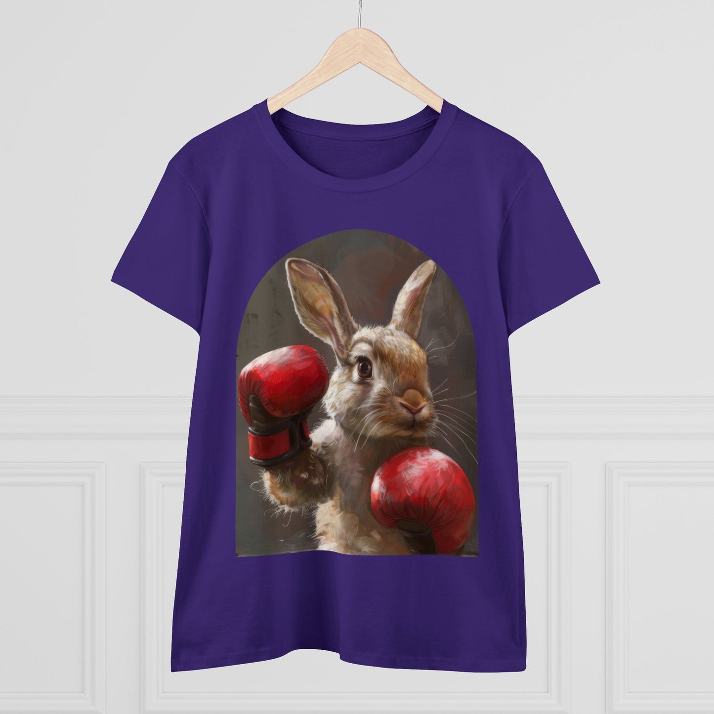 Boxing Rabbit - Women's Midweight Cotton Tee