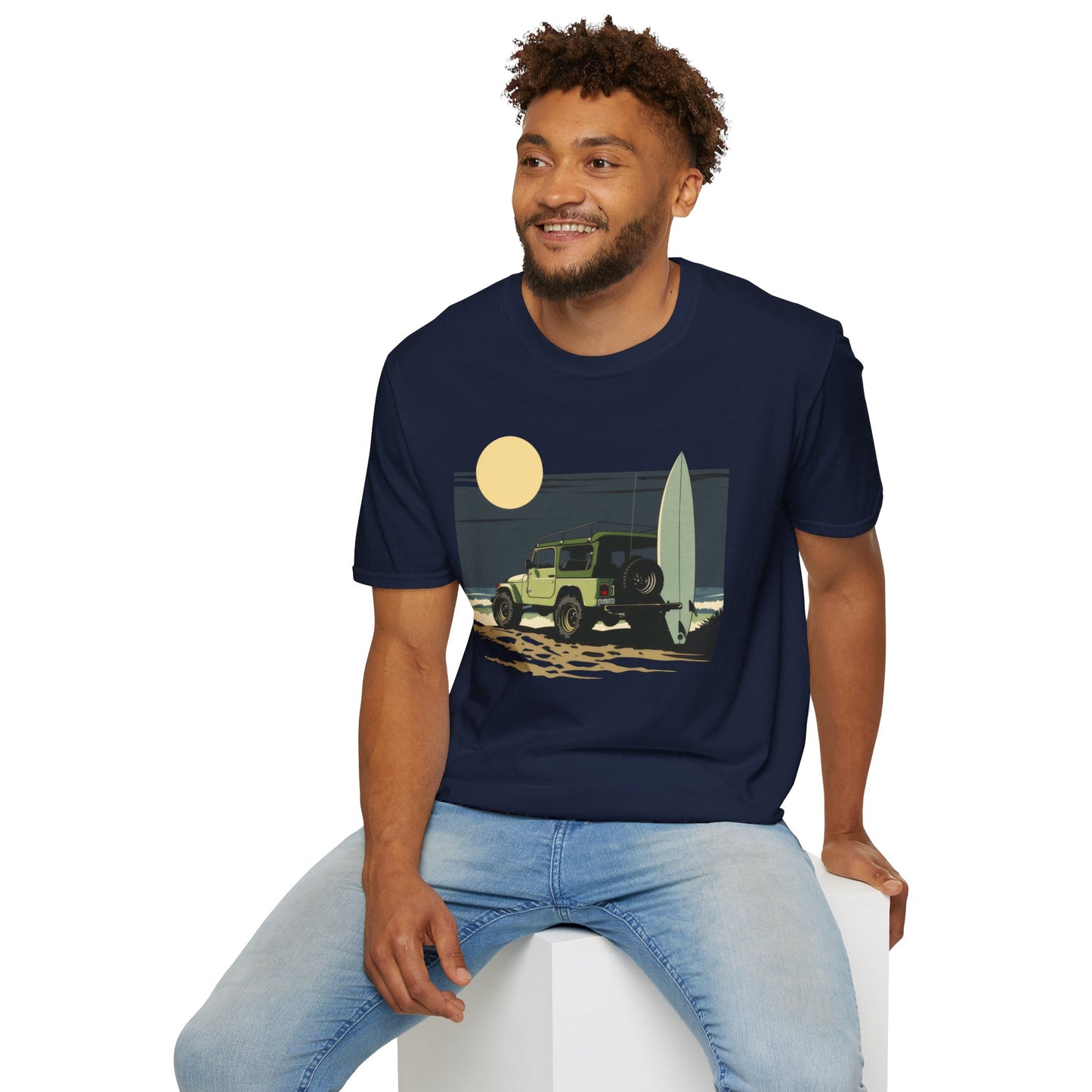 Jeep on the Beach - Unisex Softstyle T-Shirt