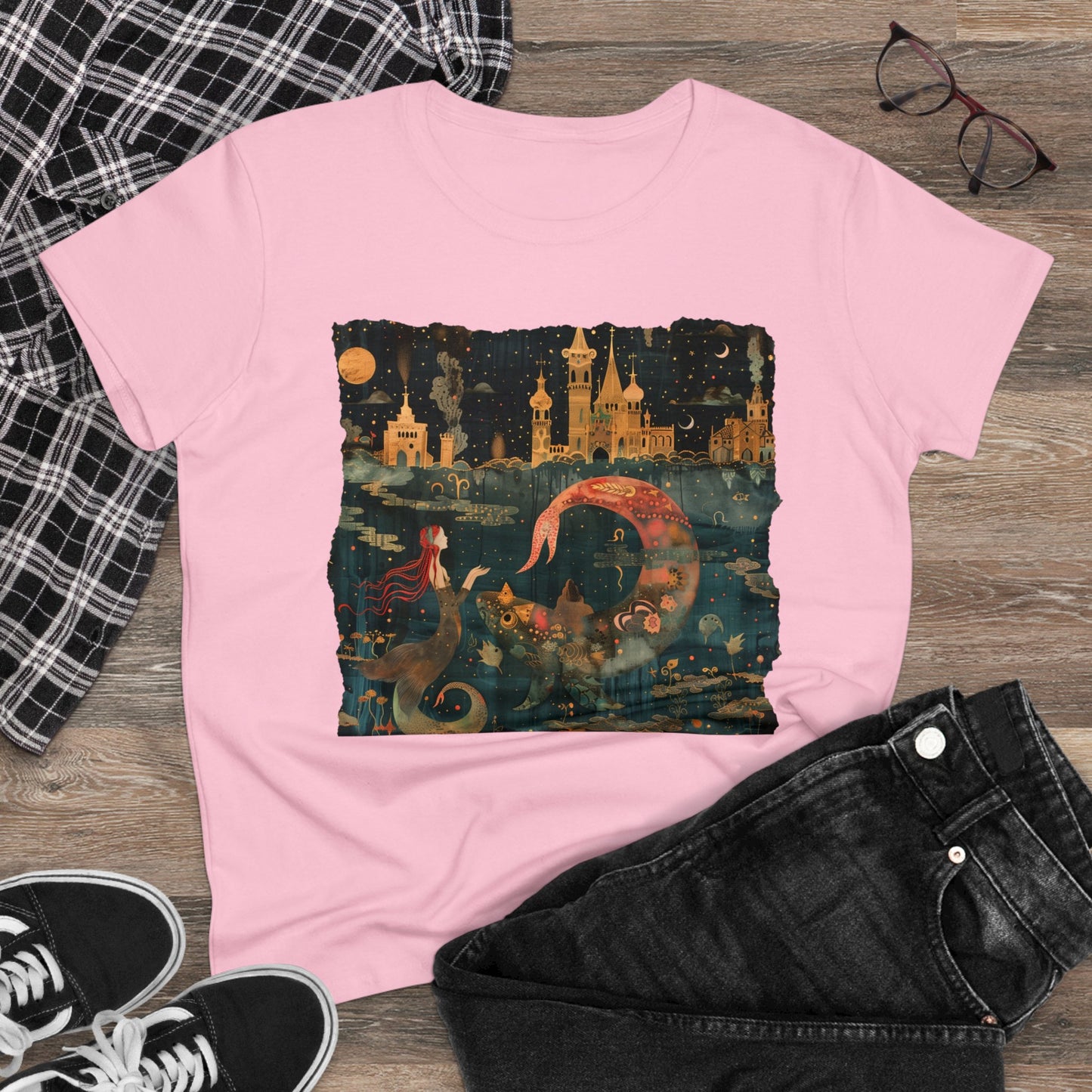 Mermaid - Fantasy - Women's Midweight Cotton Tee