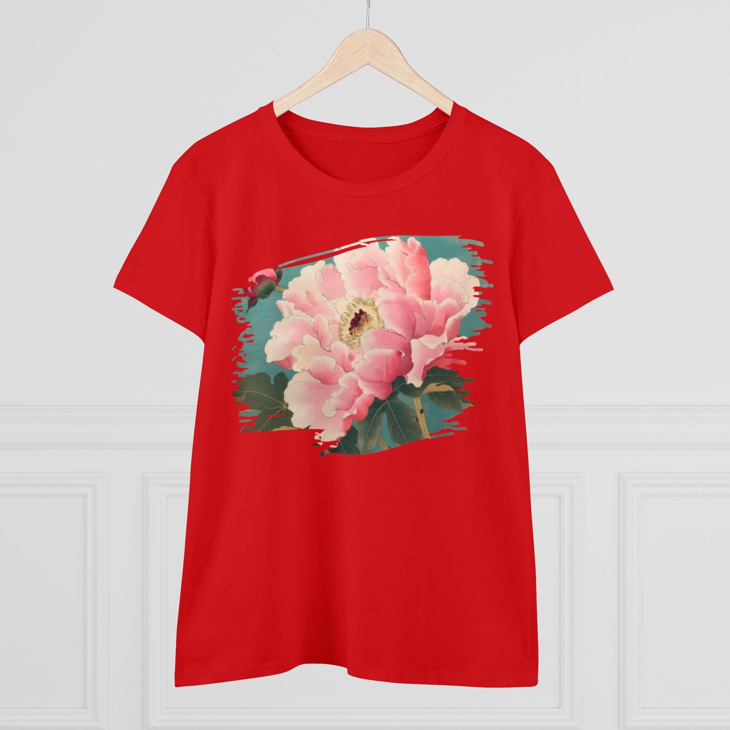 Peony - Flower - Women's Midweight Cotton Tee