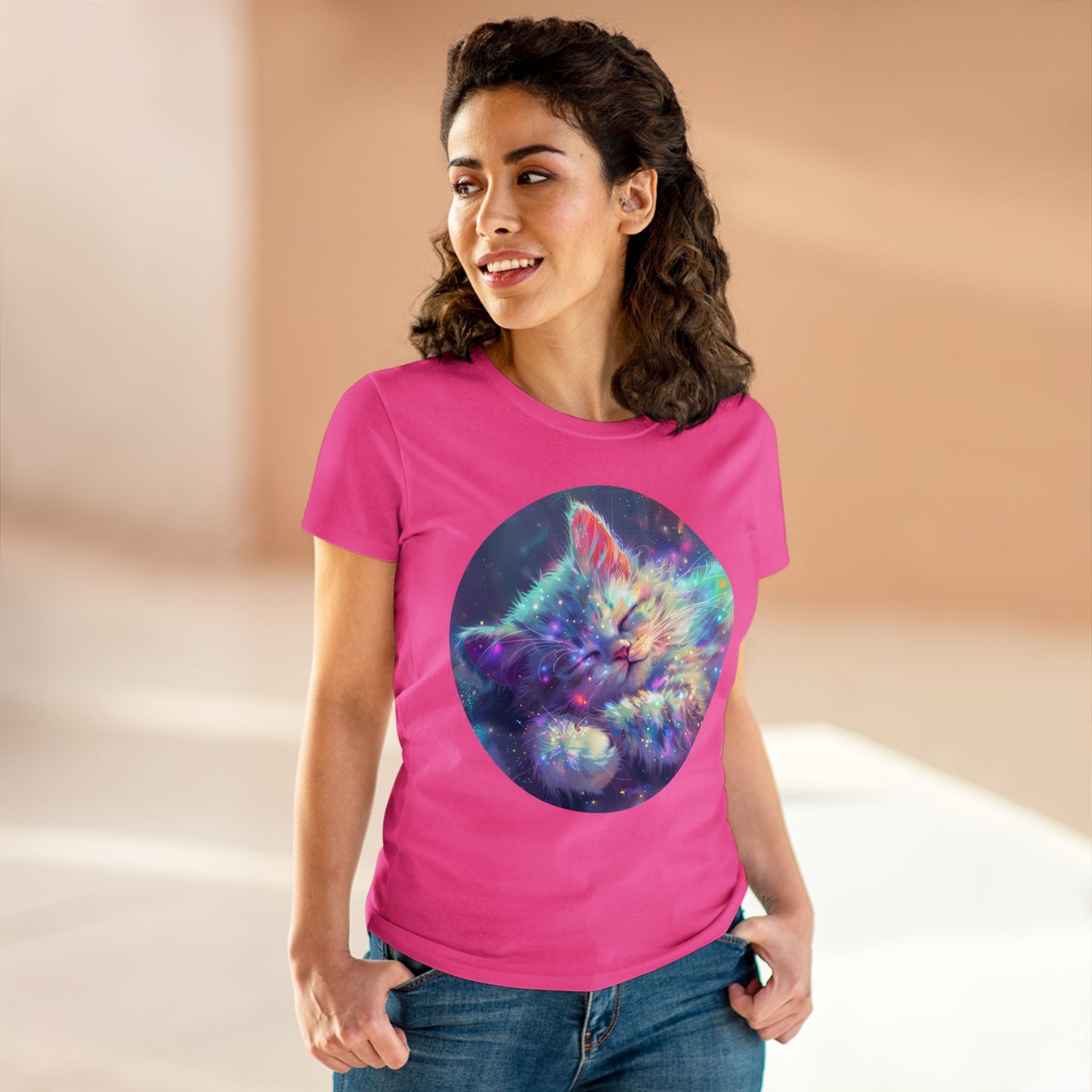 Sparkle Kitty - Women's Midweight Cotton Tee