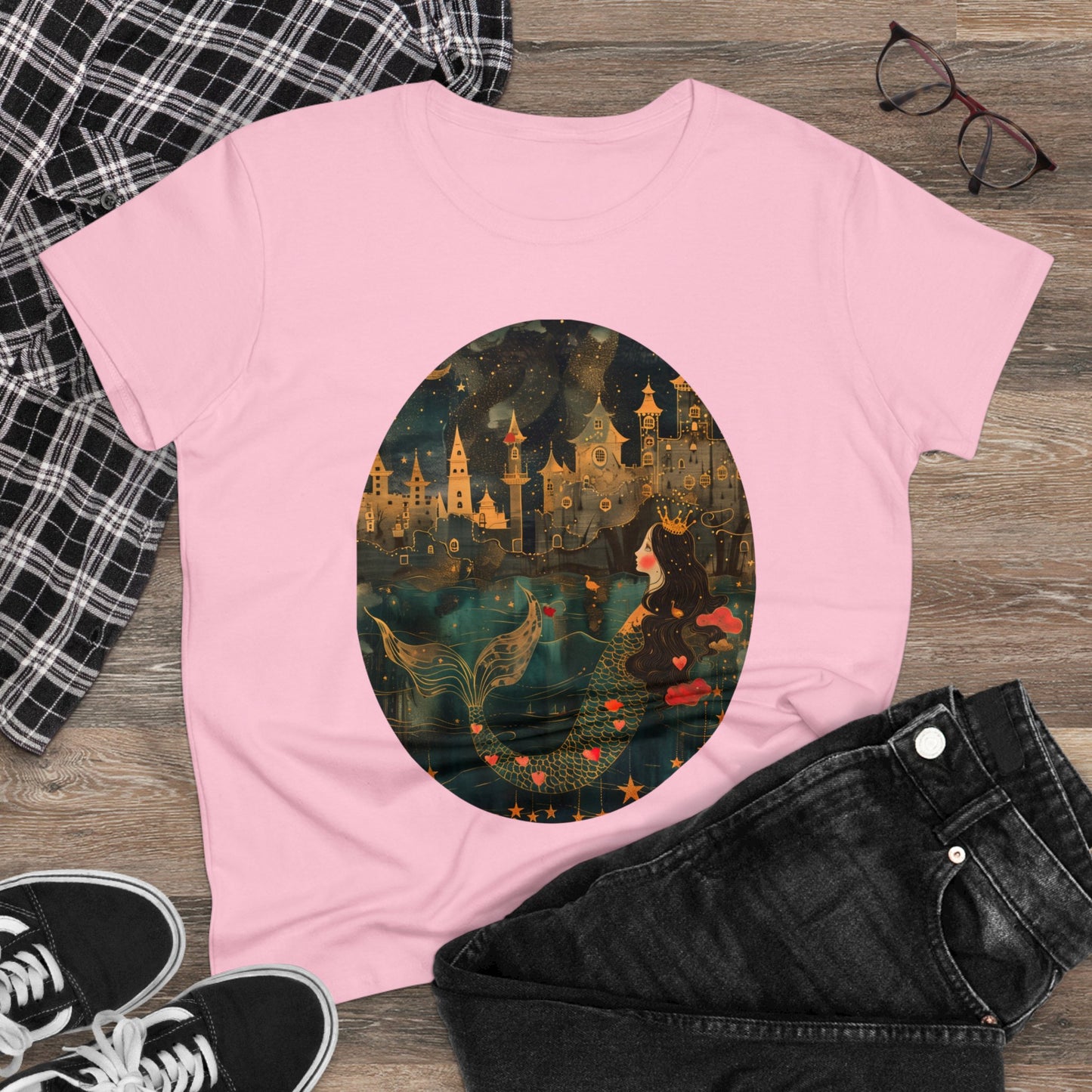 Mermaid - Fantasy - Women's Midweight Cotton Tee