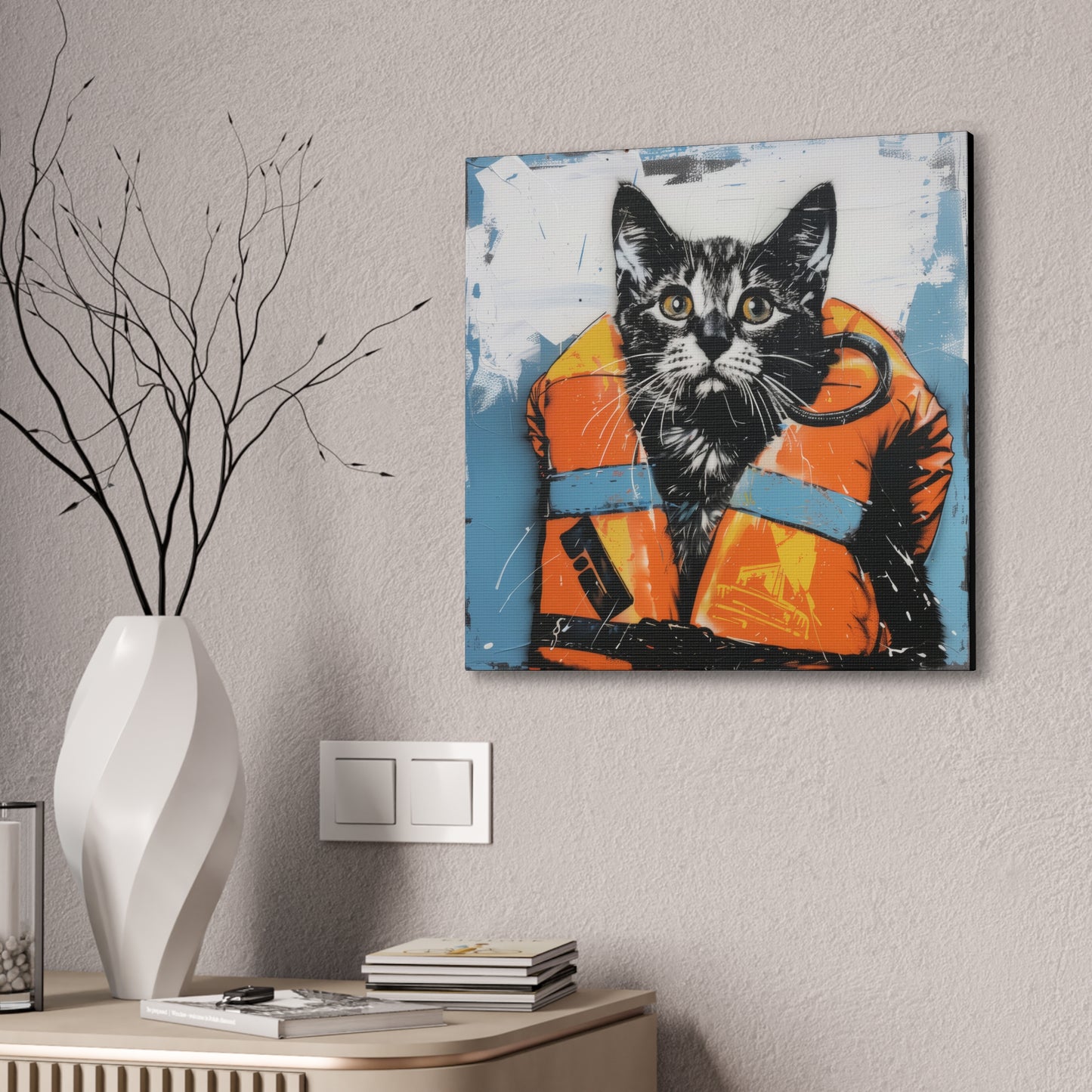 Rescue Cat - Canvas Stretched, 0.75"