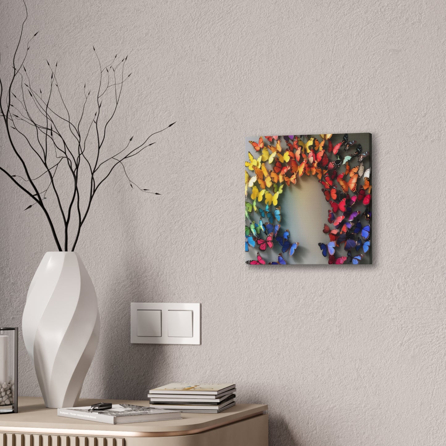 Butterfly Rainbow - Canvas Stretched, 0.75"