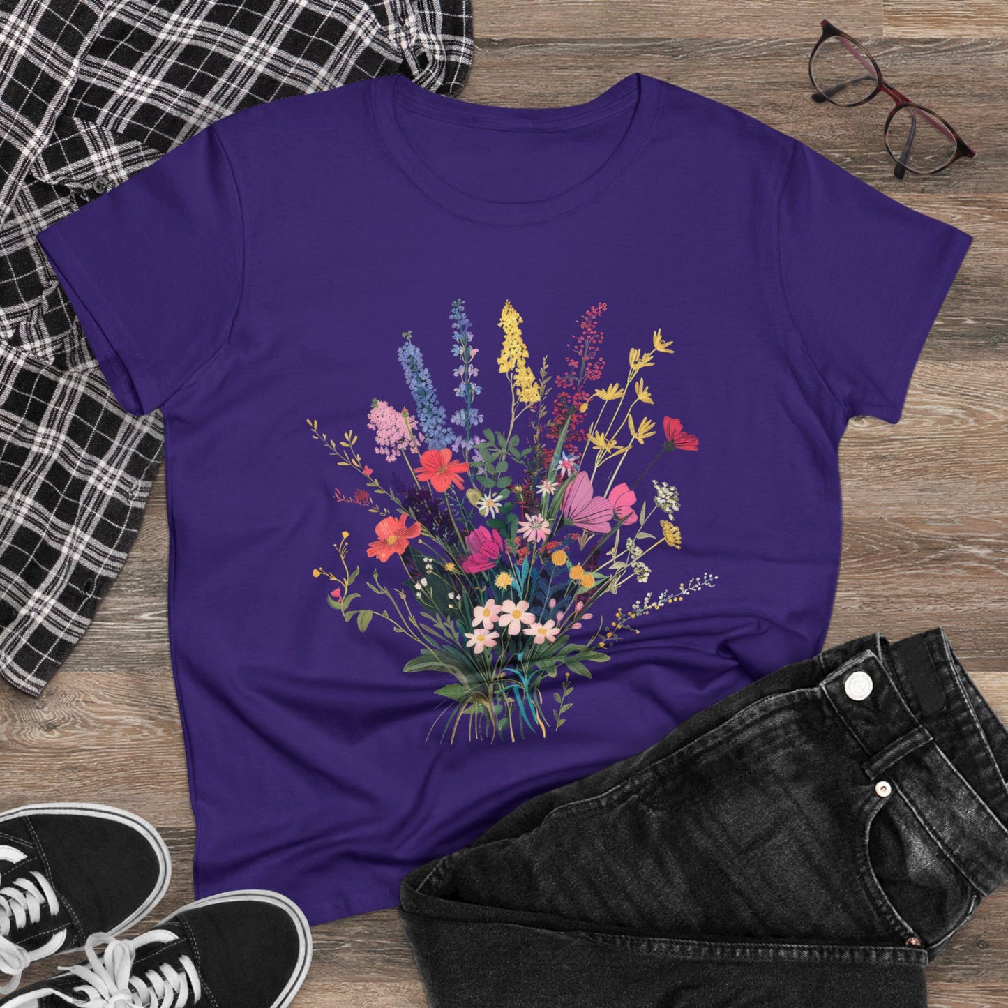 Wildflowers - Women's Midweight Cotton Tee