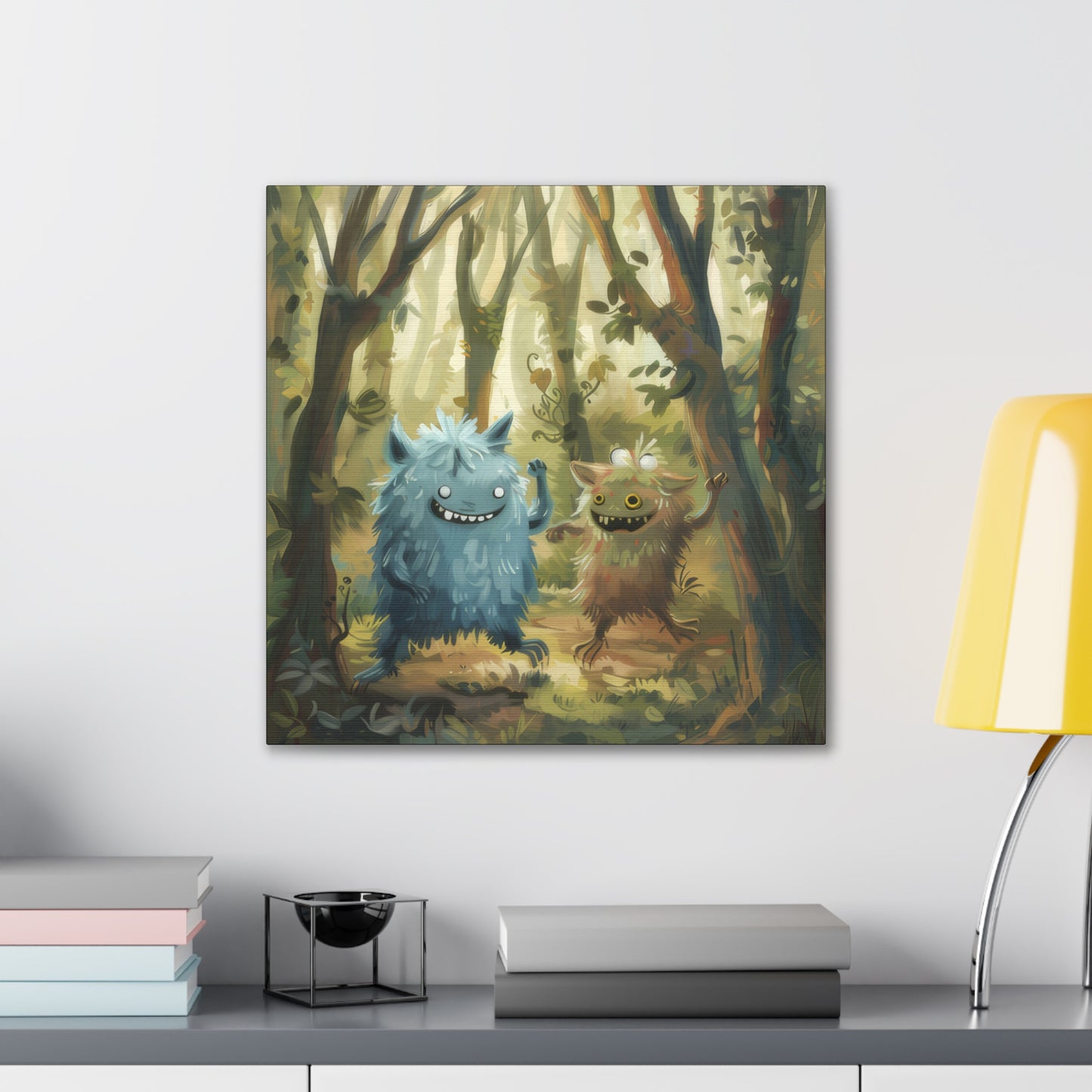 Happy Monsters - Canvas Stretched, 0.75"