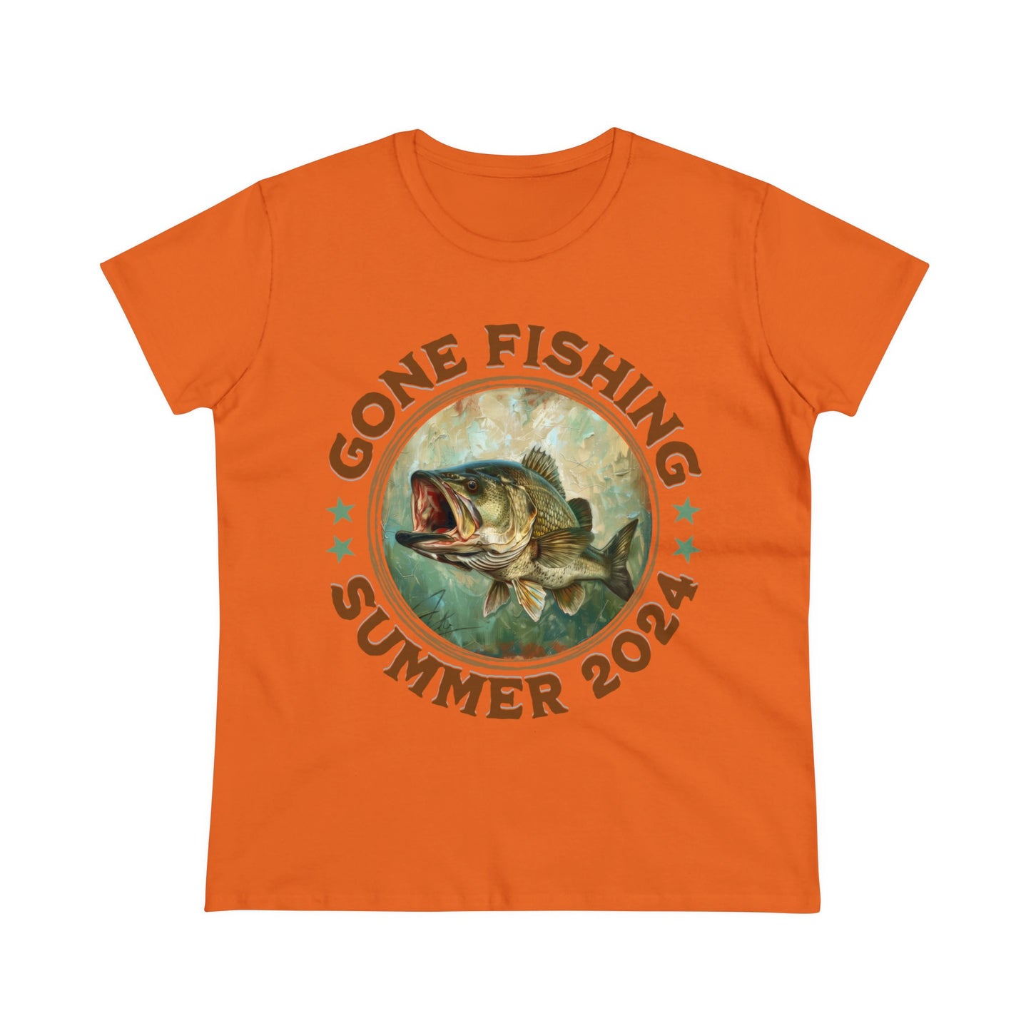 Gone Fishing - Women's Midweight Cotton Tee