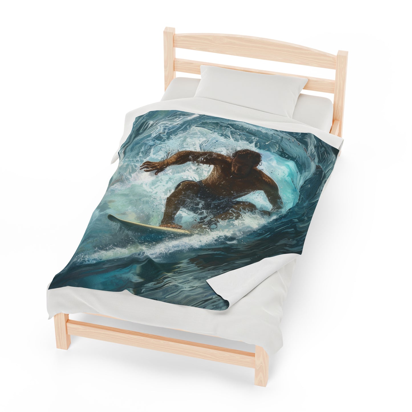 Surfing - Velveteen Plush Blanket