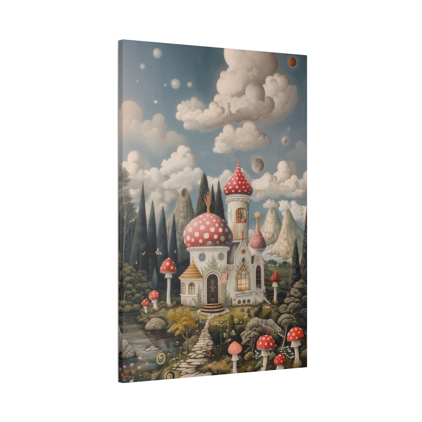 Mushroom Castle - Canvas Stretched, 0.75"