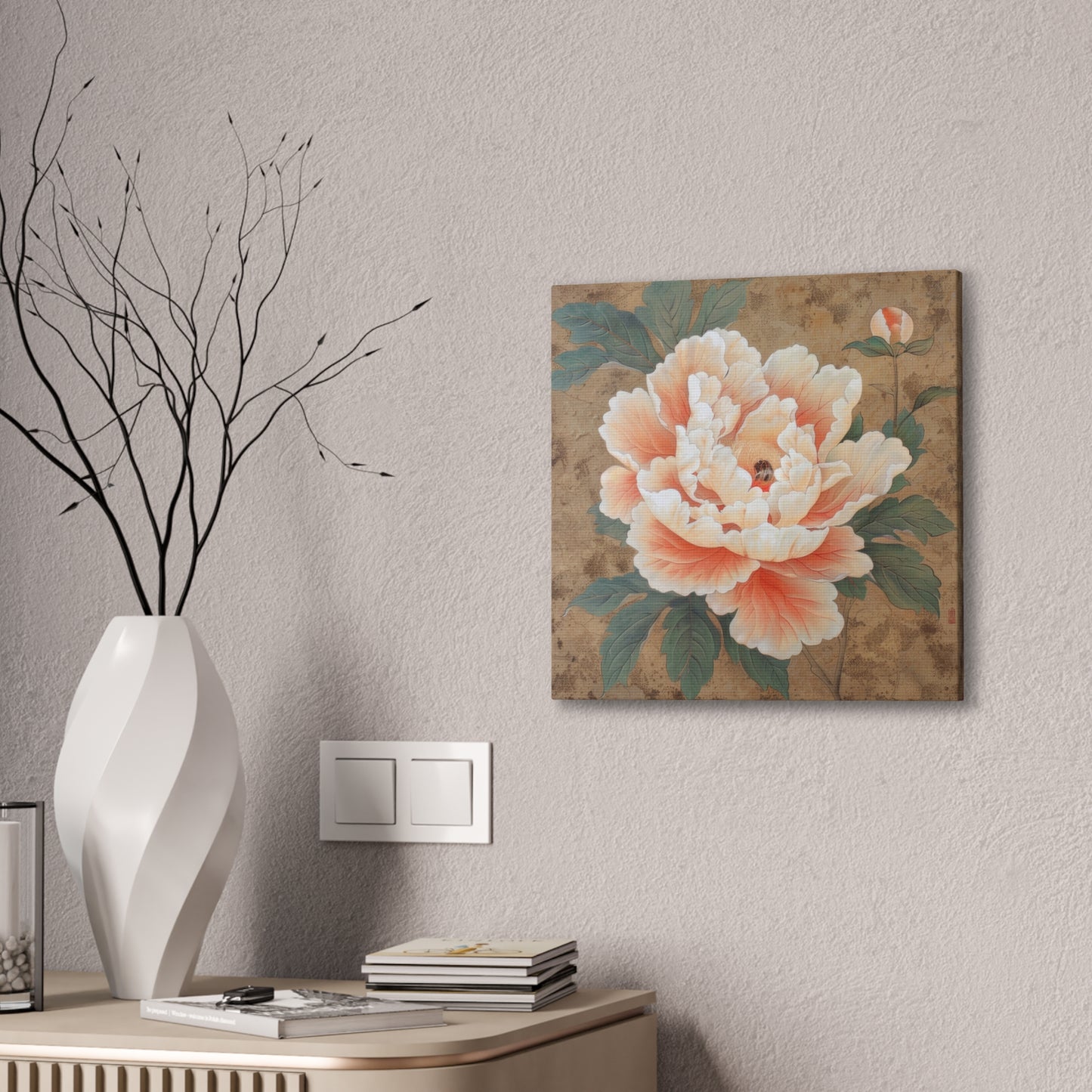 Peony - Canvas Stretched, 0.75"