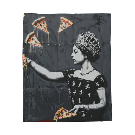 Pizza Queen - Velveteen Plush Blanket