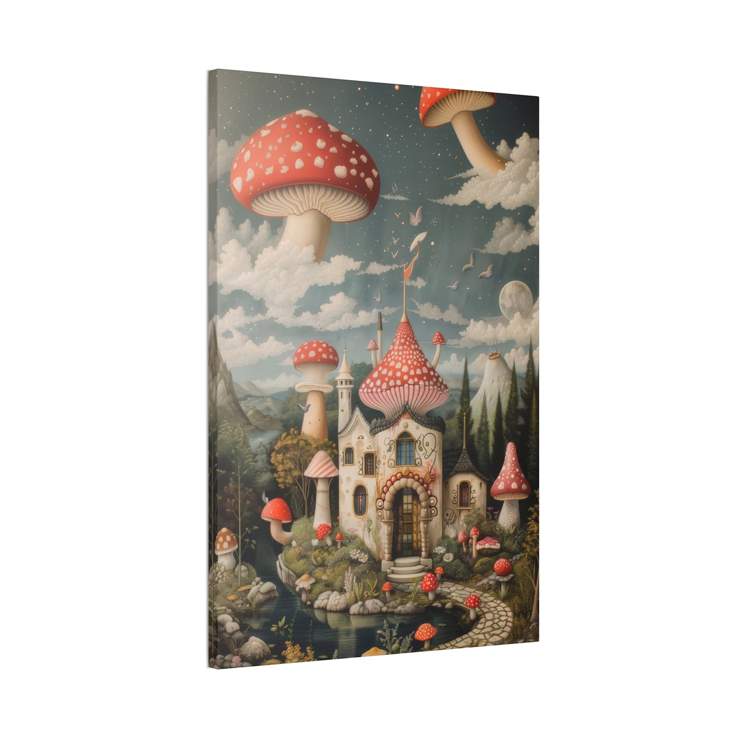 Mushroom Castle - Canvas Stretched, 0.75"