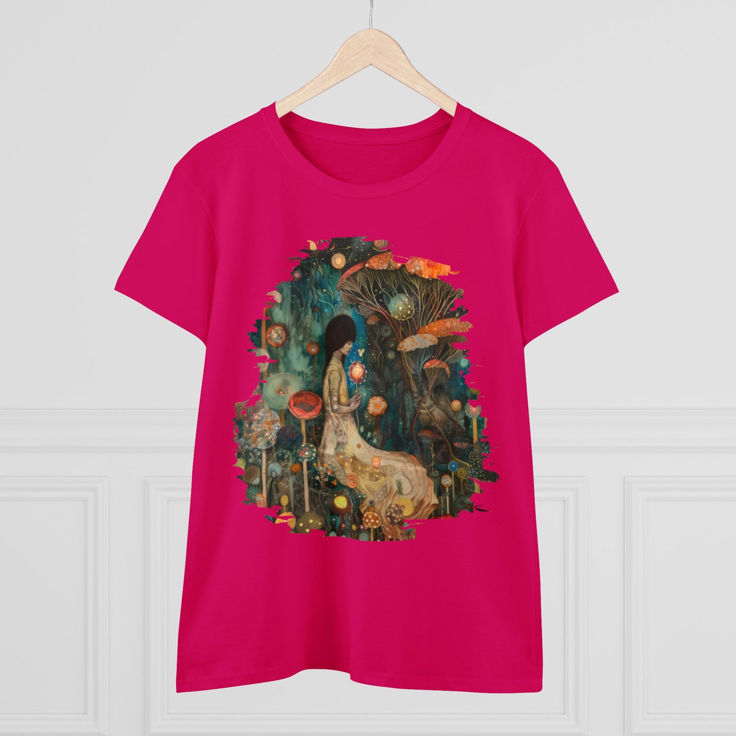 Mushroom Girl - Women's Midweight Cotton Tee