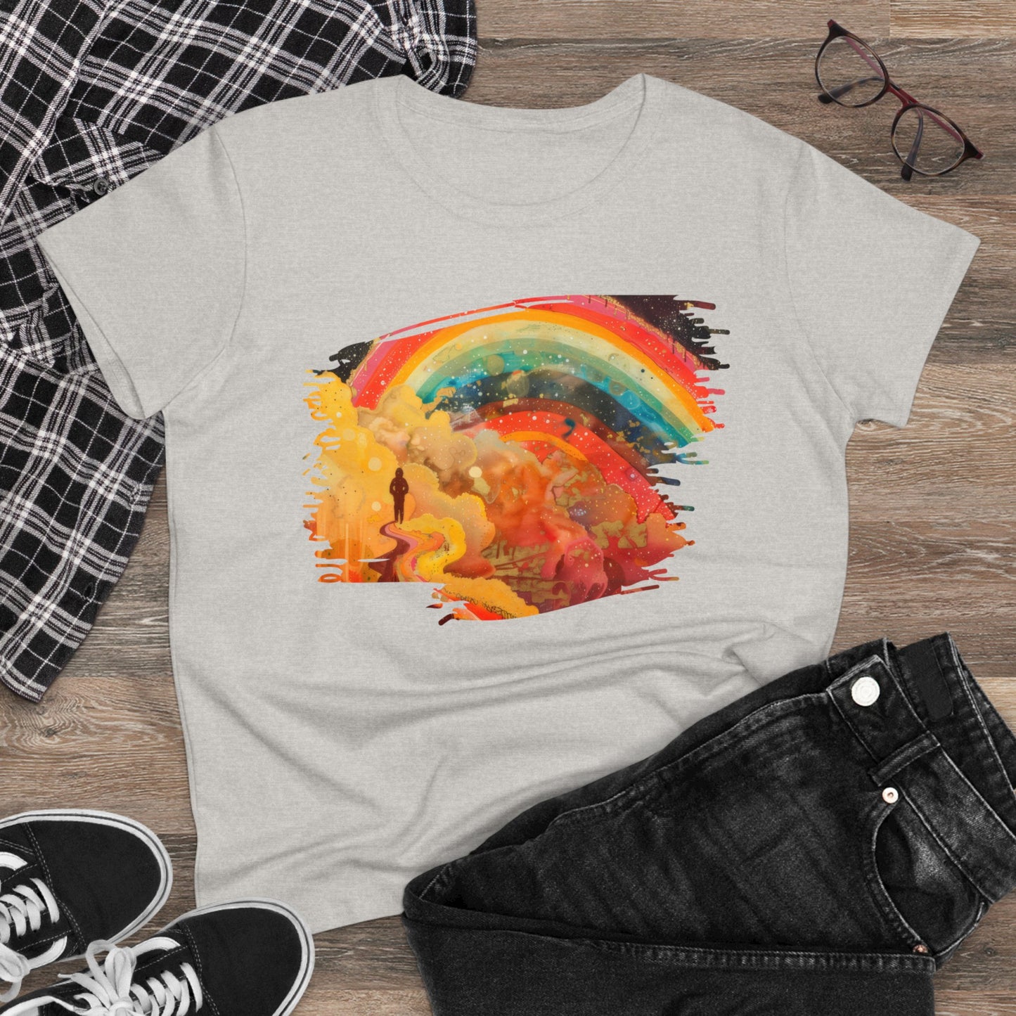 Chasing Rainbows - Women's Midweight Cotton Tee