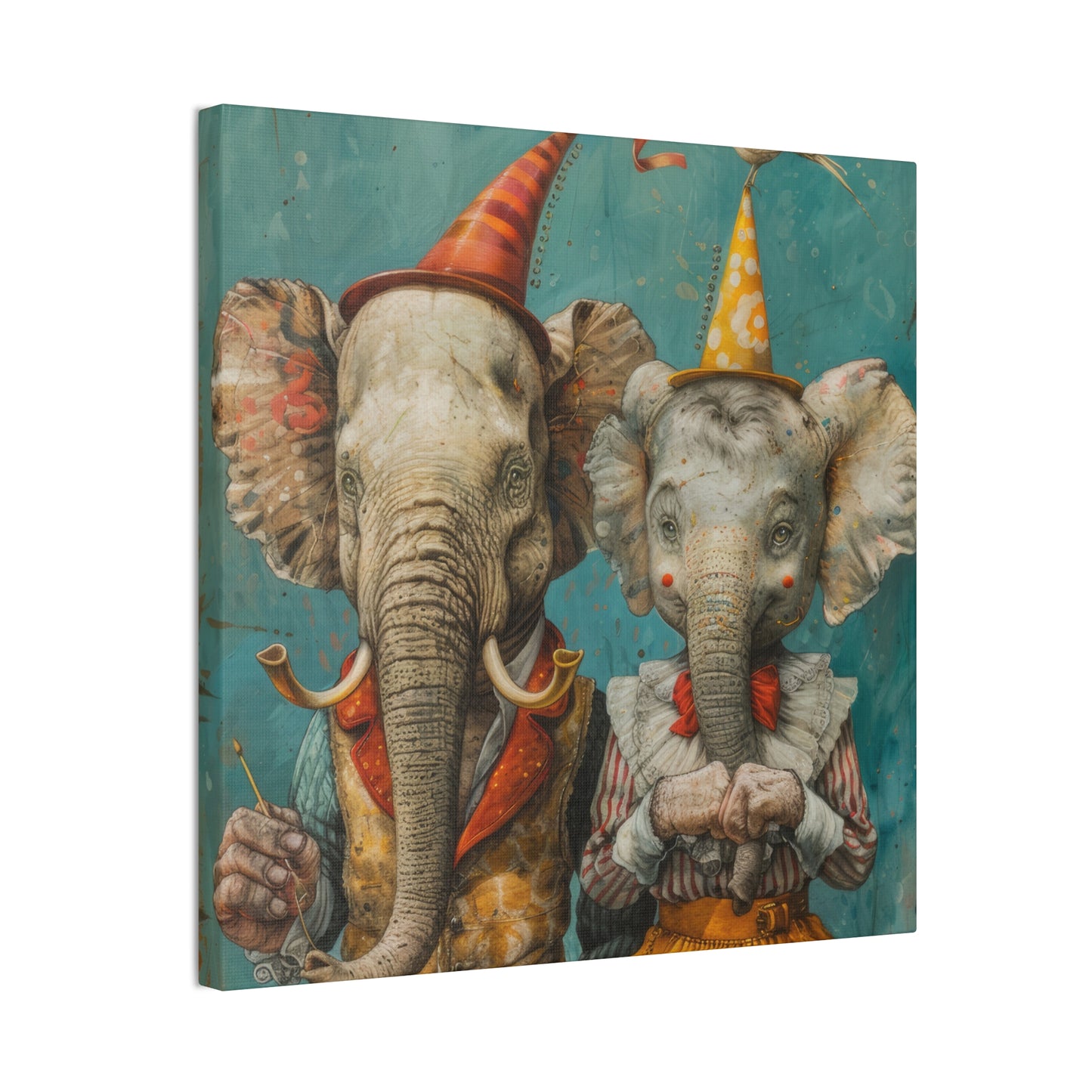 Elephants - Canvas Stretched, 0.75"