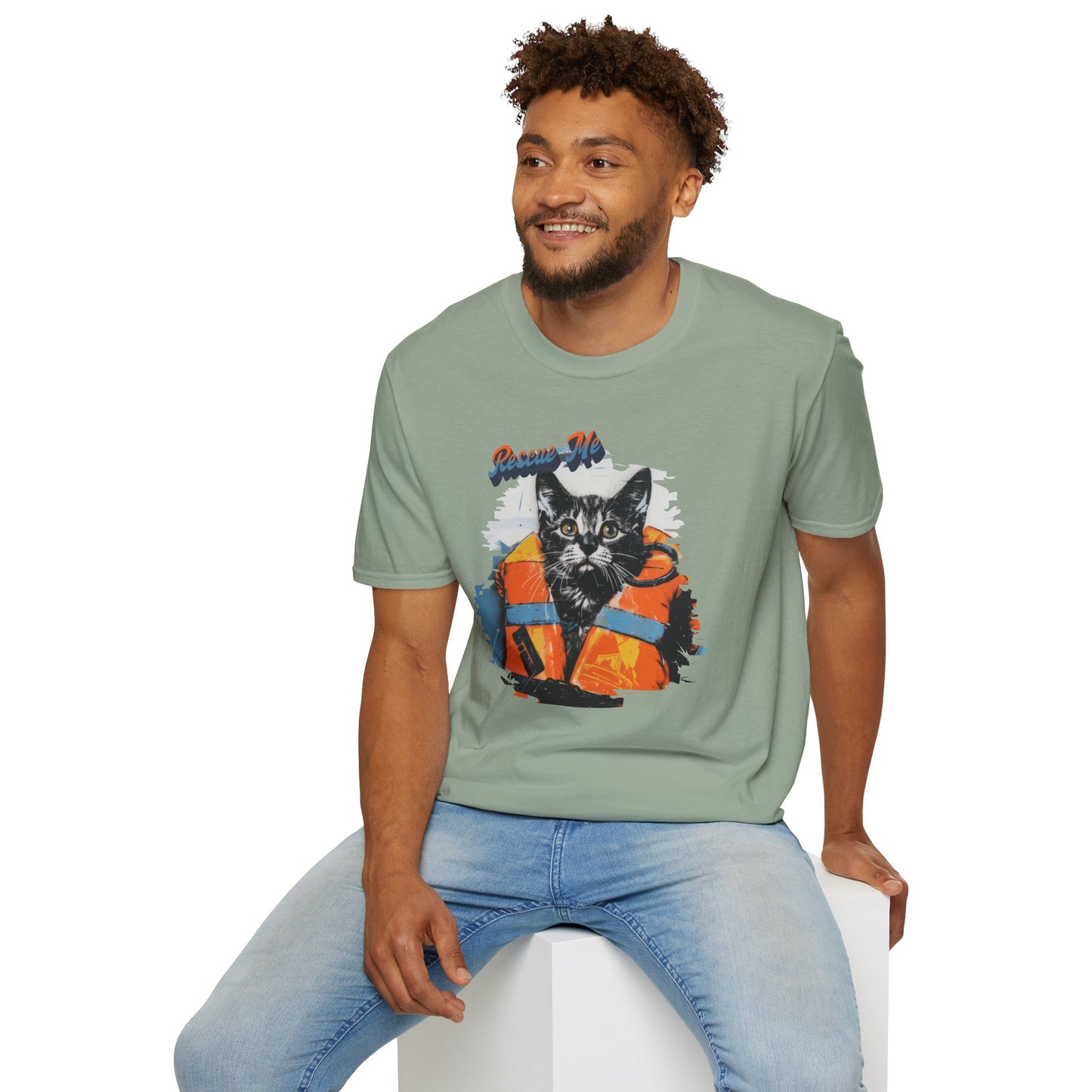 Rescue Cat - Unisex Softstyle T-Shirt