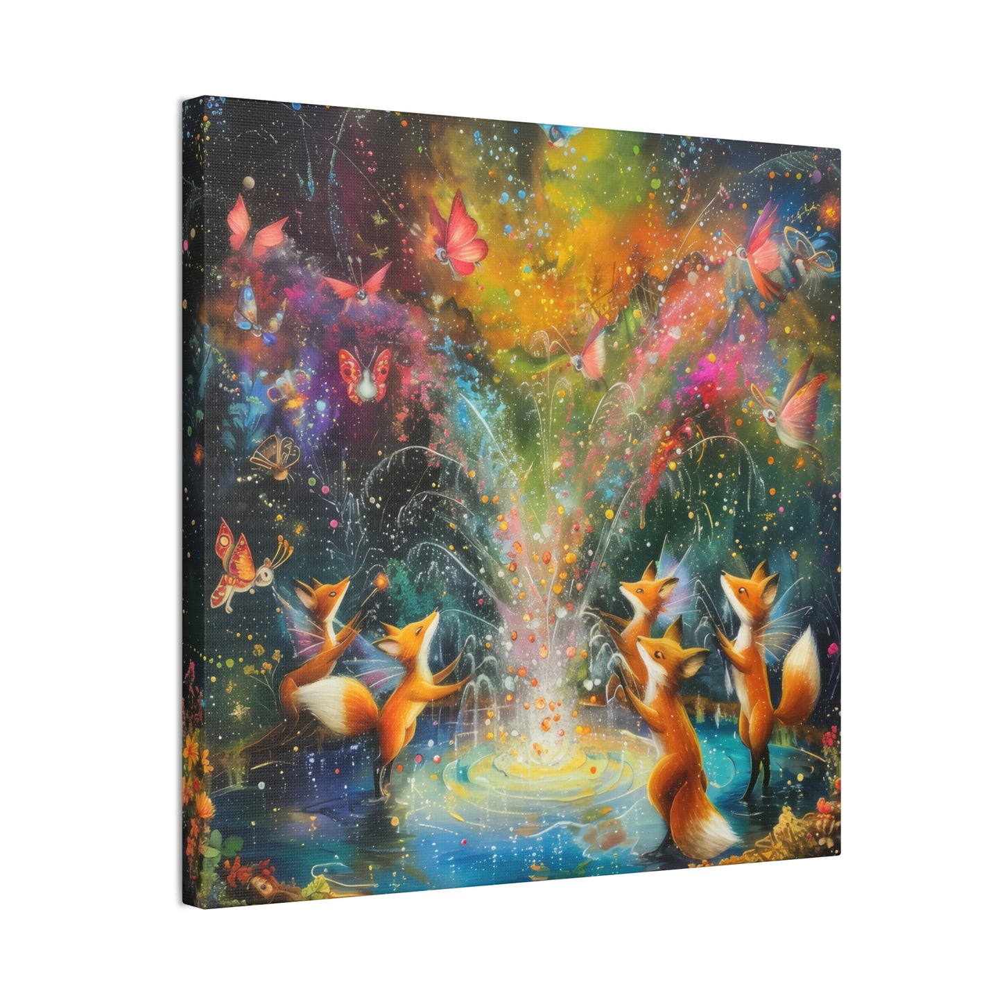 Fairy Fox Festival - Canvas Stretched, 0.75"