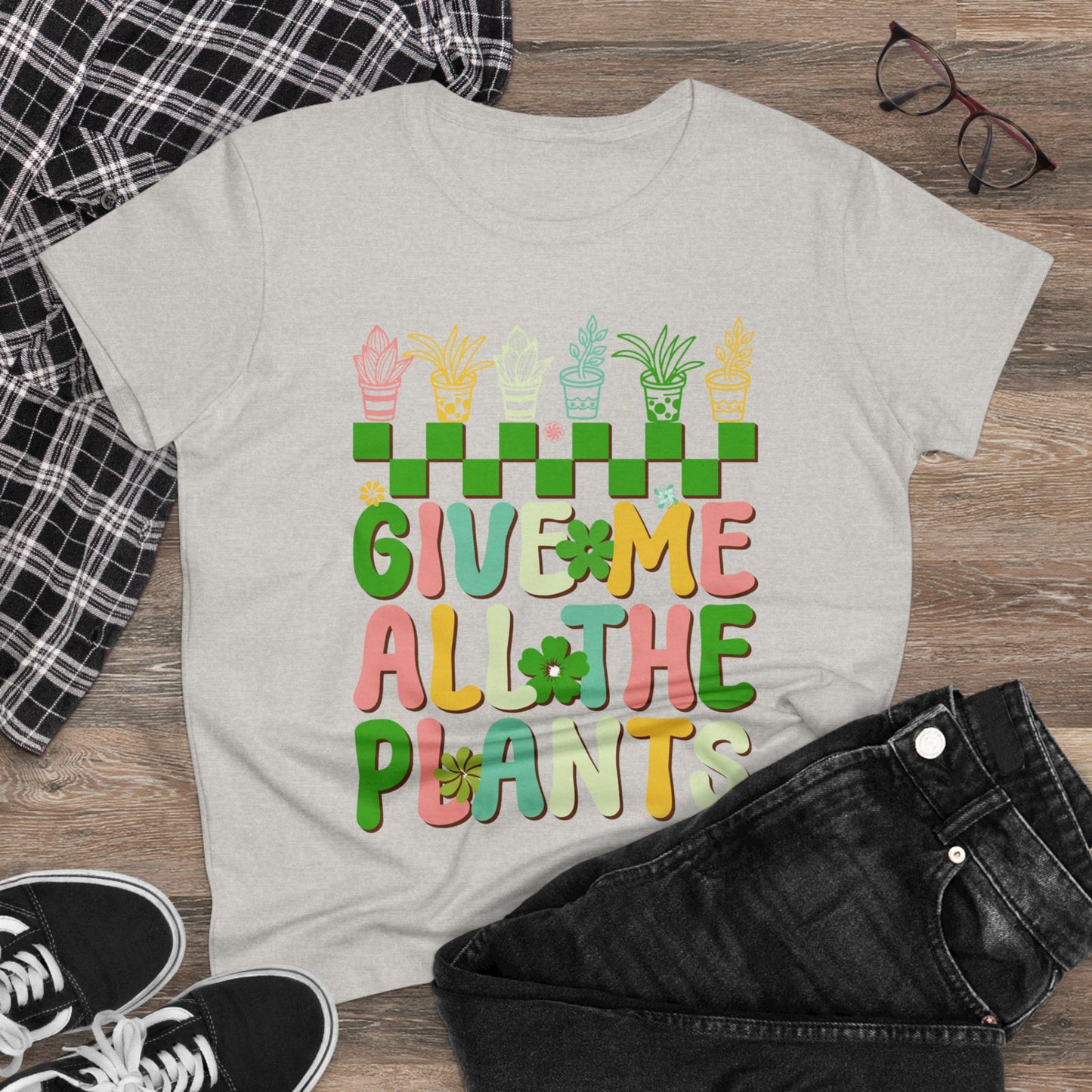 Give Me All the Plants - Gardening - Women's Midweight Cotton Tee