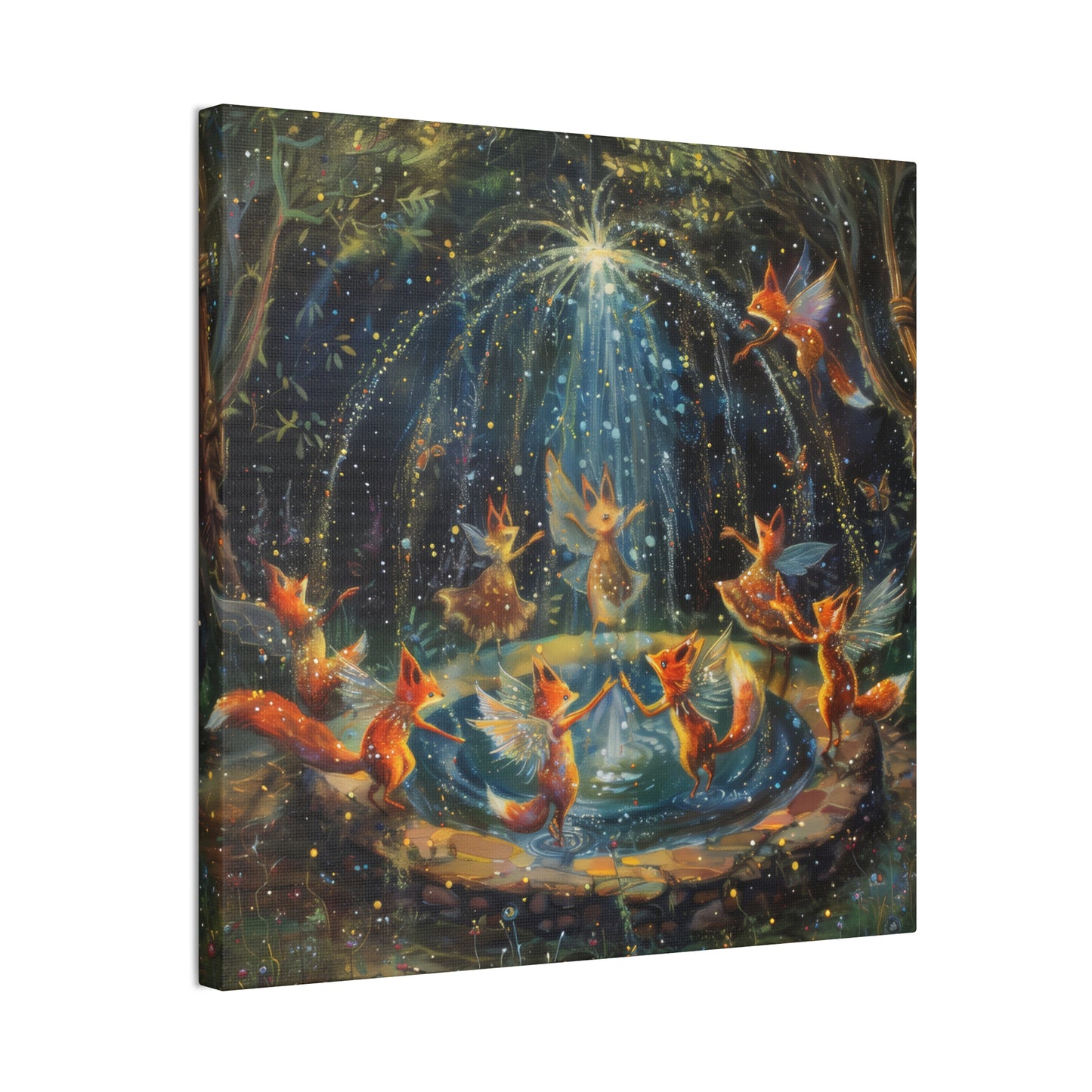 Fox Fairy Festival - Canvas Stretched, 0.75"