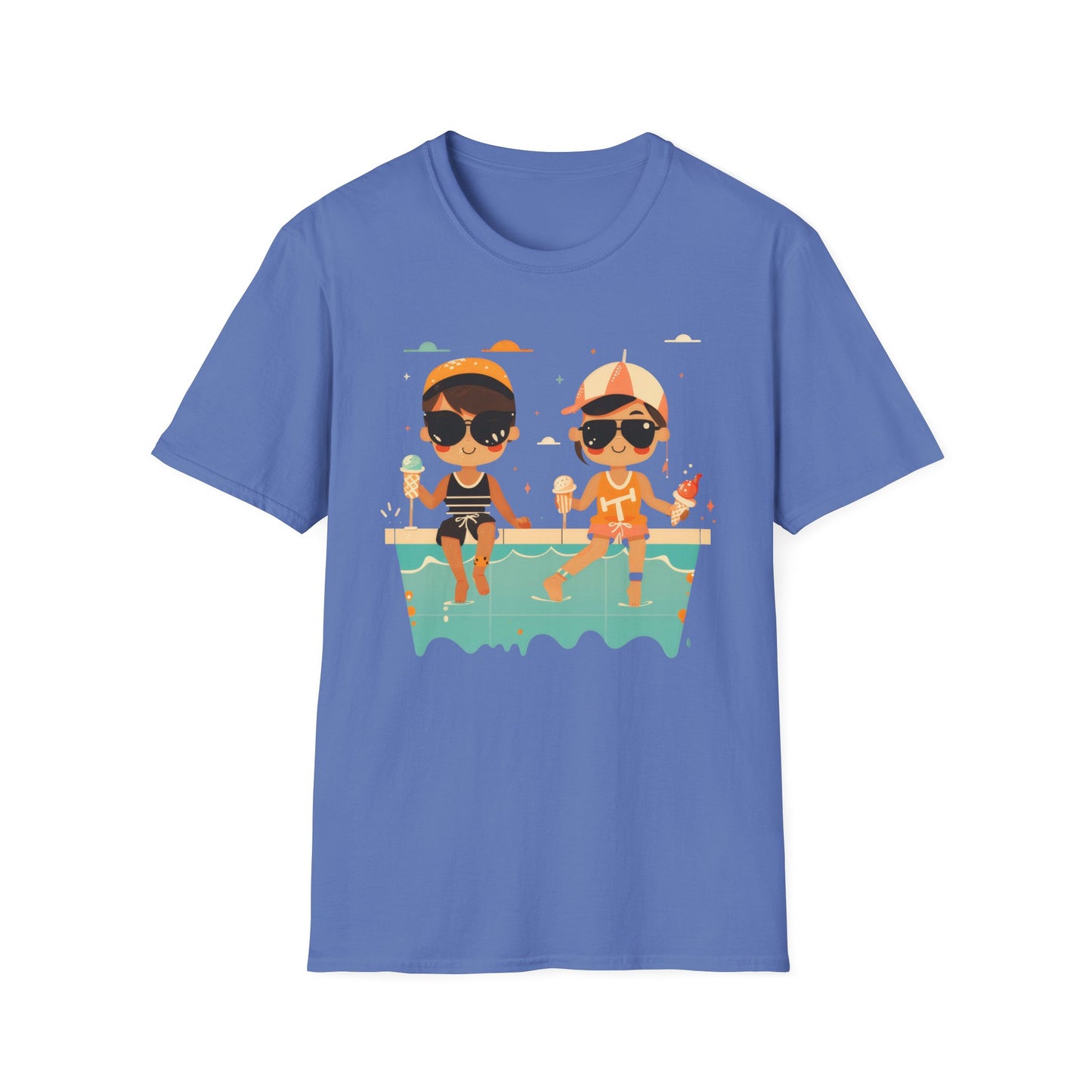 Poolside Ice Cream - Unisex Softstyle T-Shirt