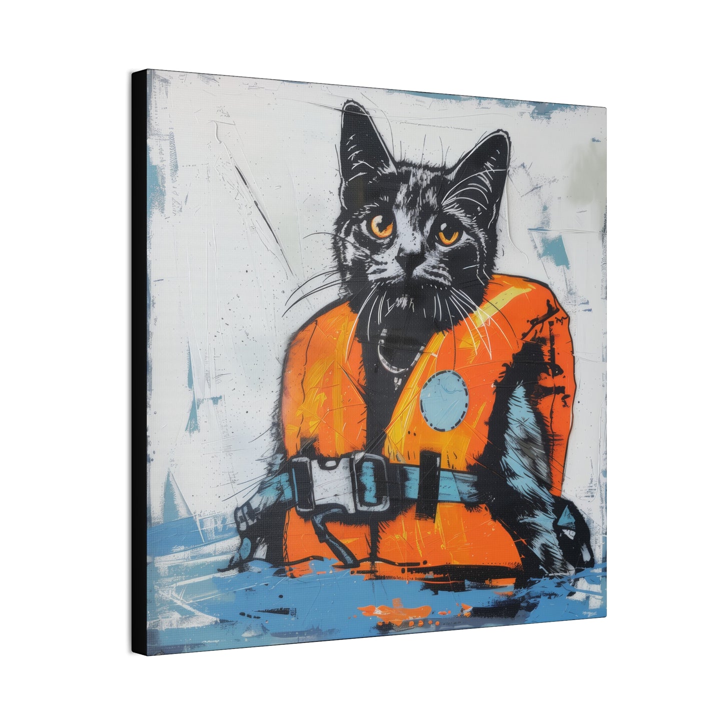 Rescue Cat - Canvas Stretched, 0.75"