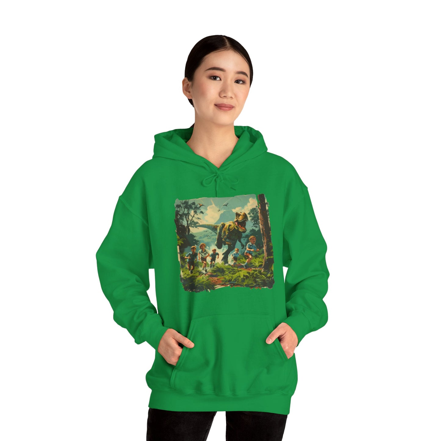 Dinosaur Chase - Unisex Heavy Blend™ Hooded Sweatshirt