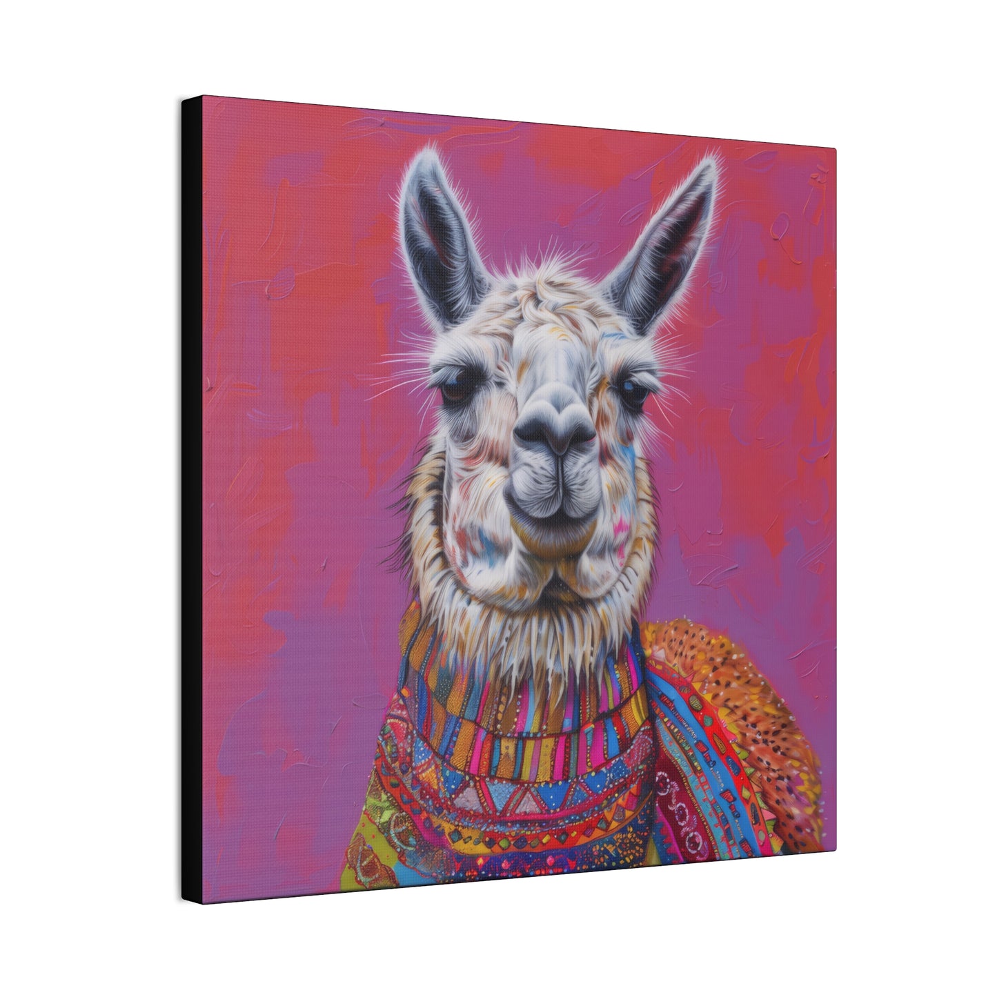 Llama - Canvas Stretched, 0.75"