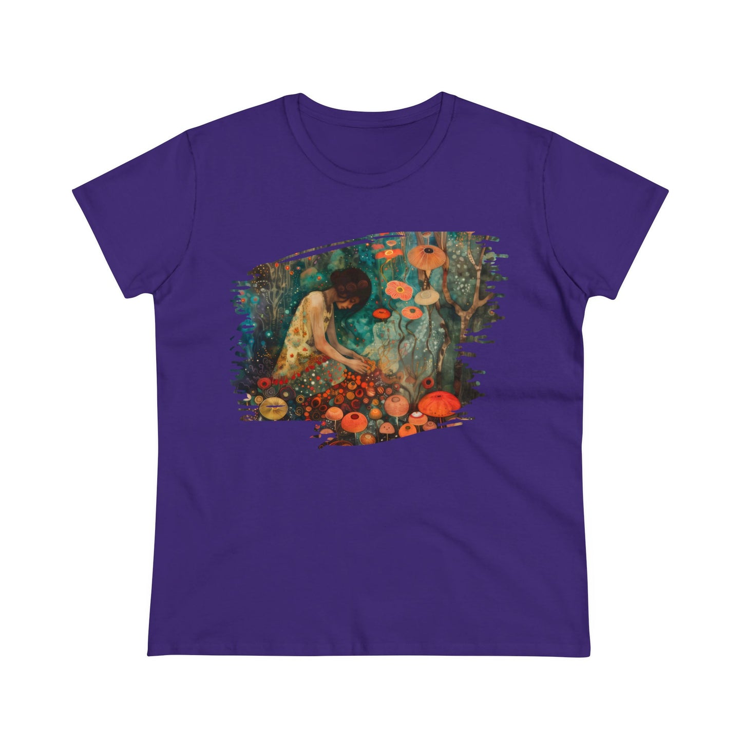 Mushroom Girl - Women's Midweight Cotton Tee