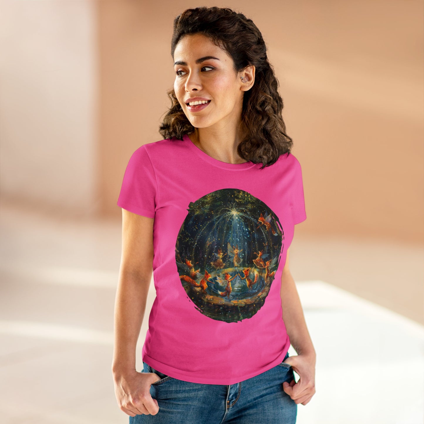 Fairy Celebration - Fantasy - Women's Midweight Cotton Tee