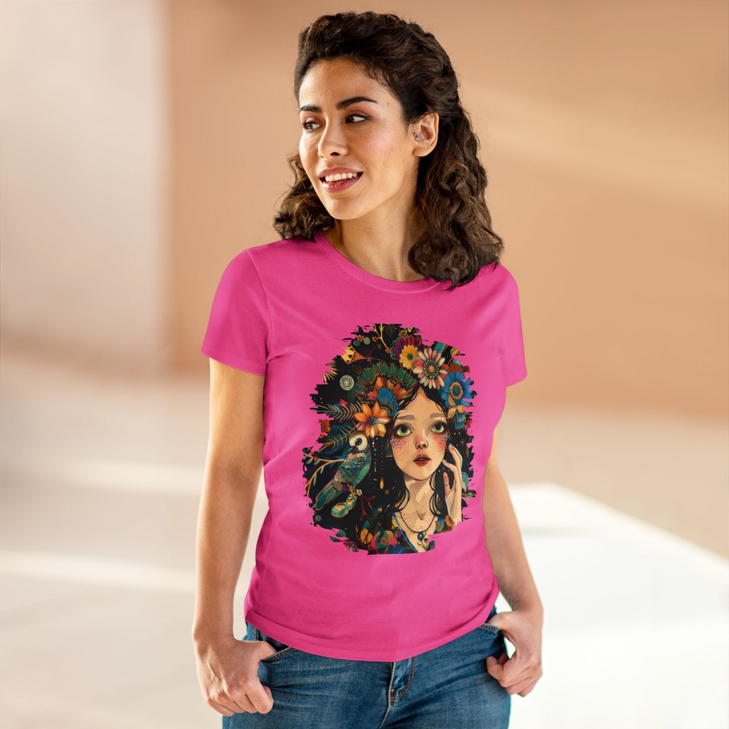 Flower Girl - Women's Midweight Cotton Tee