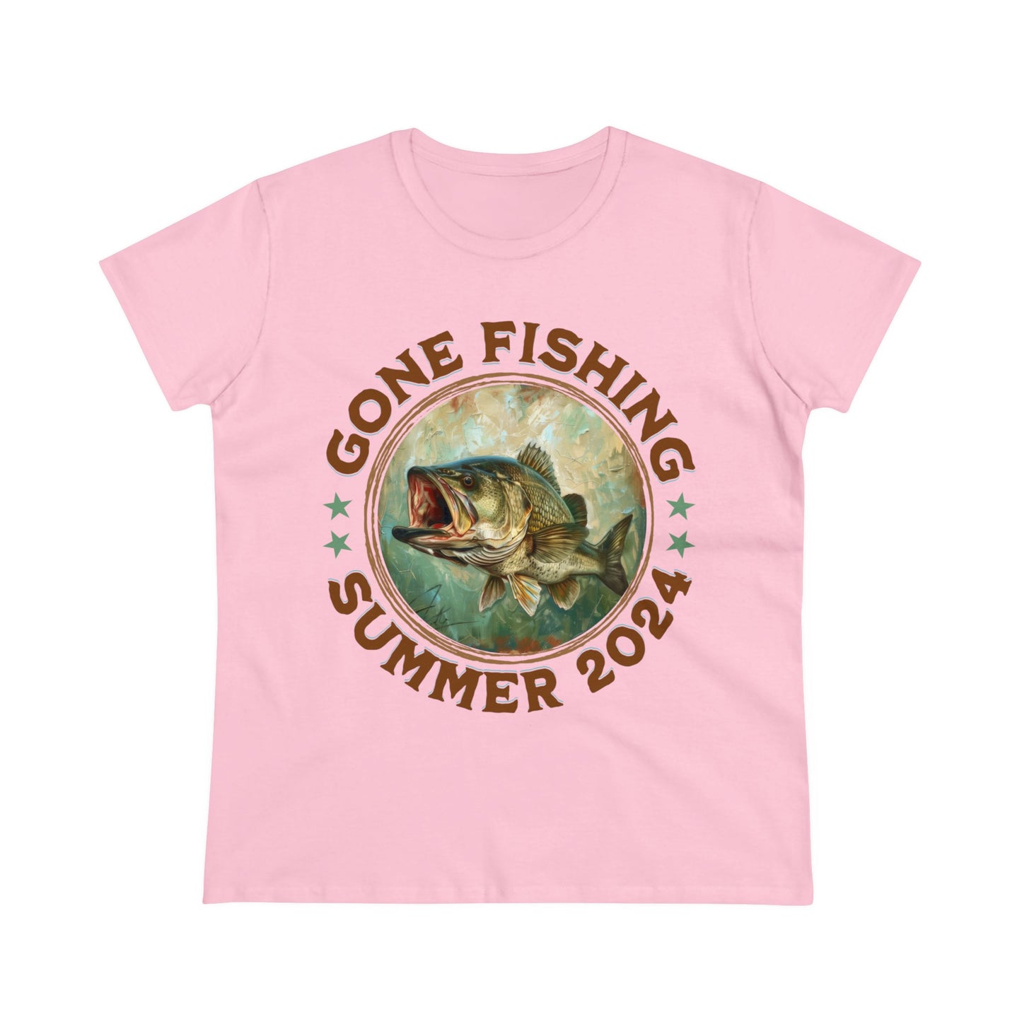 Gone Fishing - Women's Midweight Cotton Tee