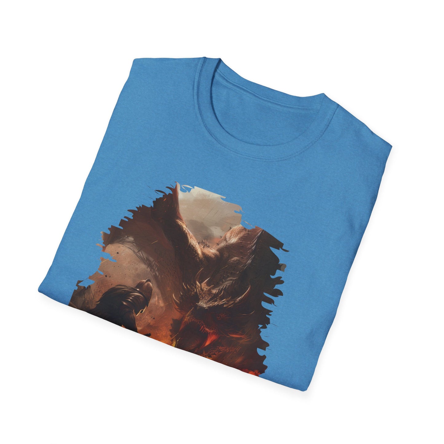 Fighter and Dragon - Unisex Softstyle T-Shirt