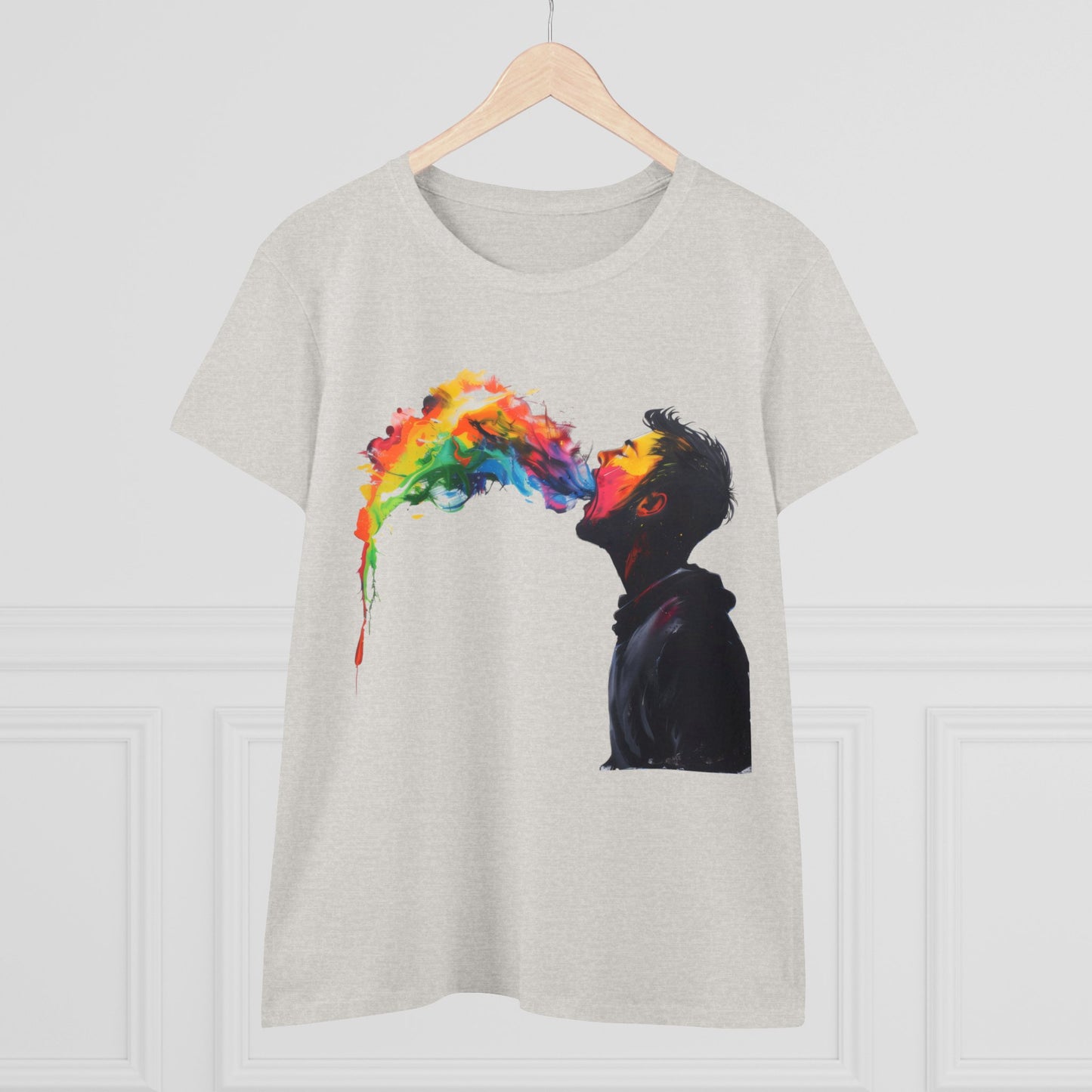 Rainbow Breath - Women's Midweight Cotton Tee