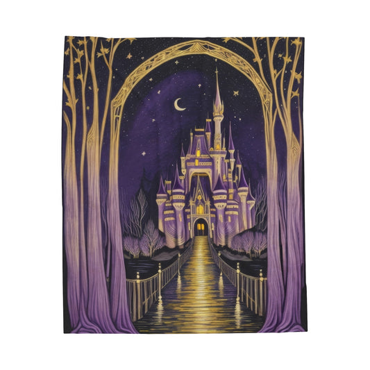 Purple Castle - Velveteen Plush Blanket