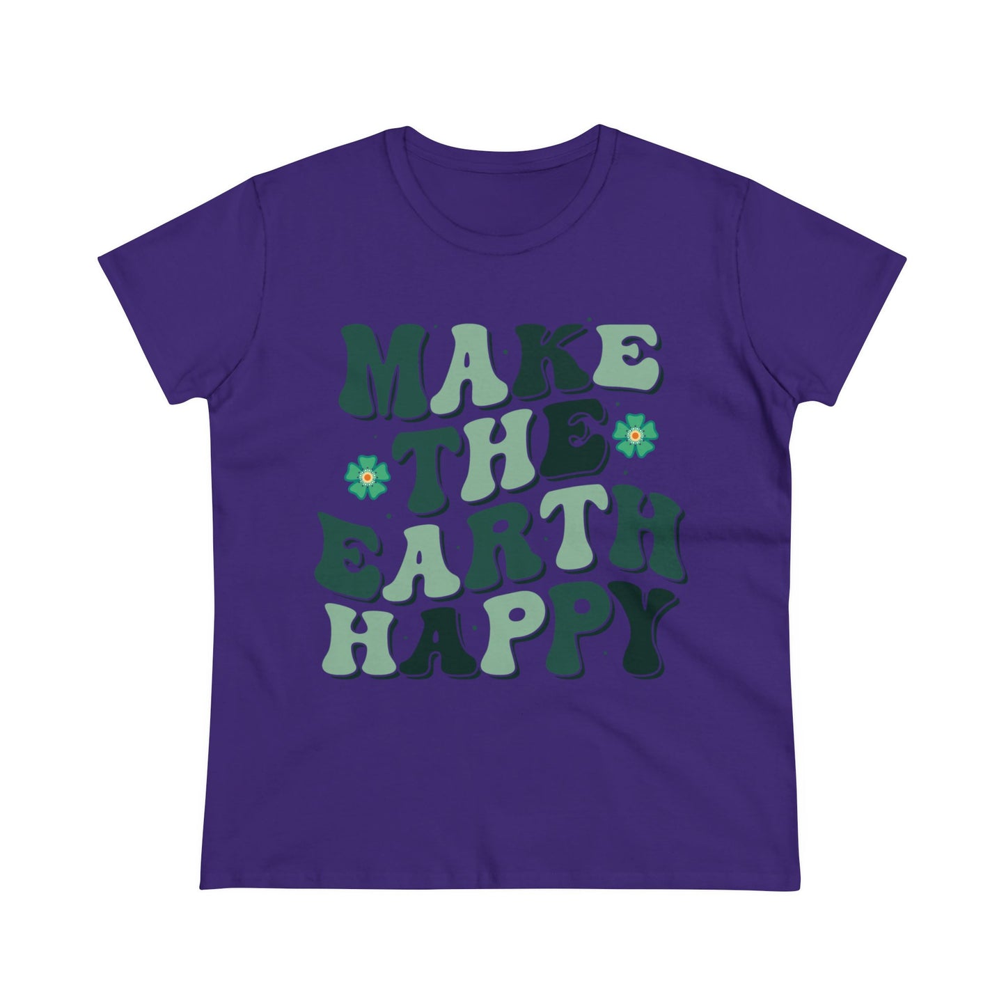 Make the Earth Happy - Gardening - Women's Midweight Cotton Tee